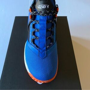 AND1 Blue and Orange Charge TPR Sneakers with Black Accents